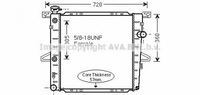 AVA QUALITY COOLING fd2026 -  Радиатор, охлаждение двигателя